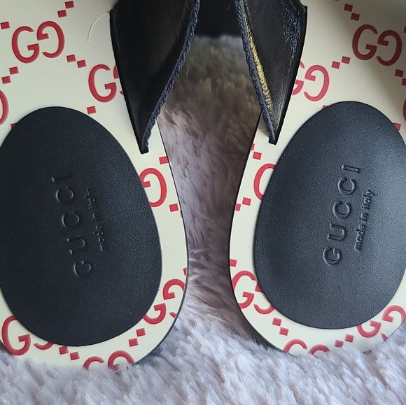 GUCCI Kika Logo-embellished Striped Nylon, Canvas and Leather Sandals,red/white. - Picture 11 of 13